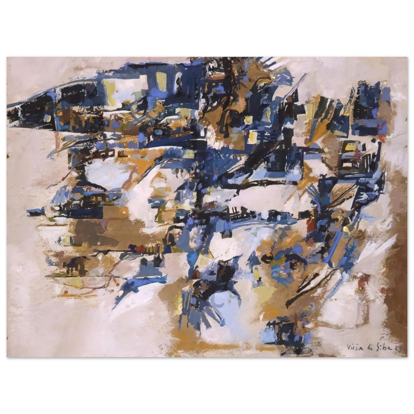 Maria Helena Vieira da Silva - Untitled - 1958 Fine Art Poster - Default Title