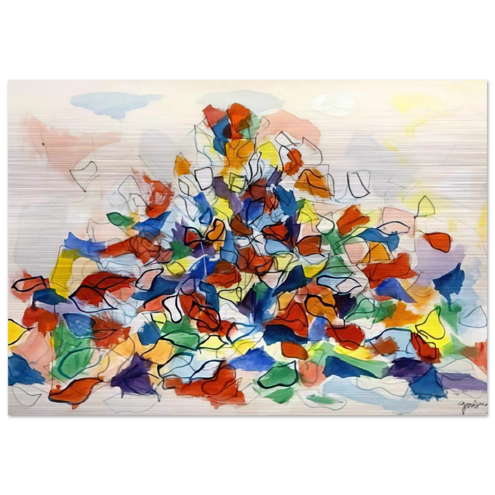 Color Abstraction - 1967 - Robert Goodnough Brushed Aluminum Print - 70x100 cm / 28x40 inches | Robert Goodnough Aluminum Print | Robert Goodnough Prints