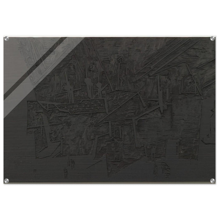 WOODBLOCK FOR THE HARBOR HAFEN 1918 - Lyonel Feininger Acrylic Print - 70x100 cm / 28x40″ inches