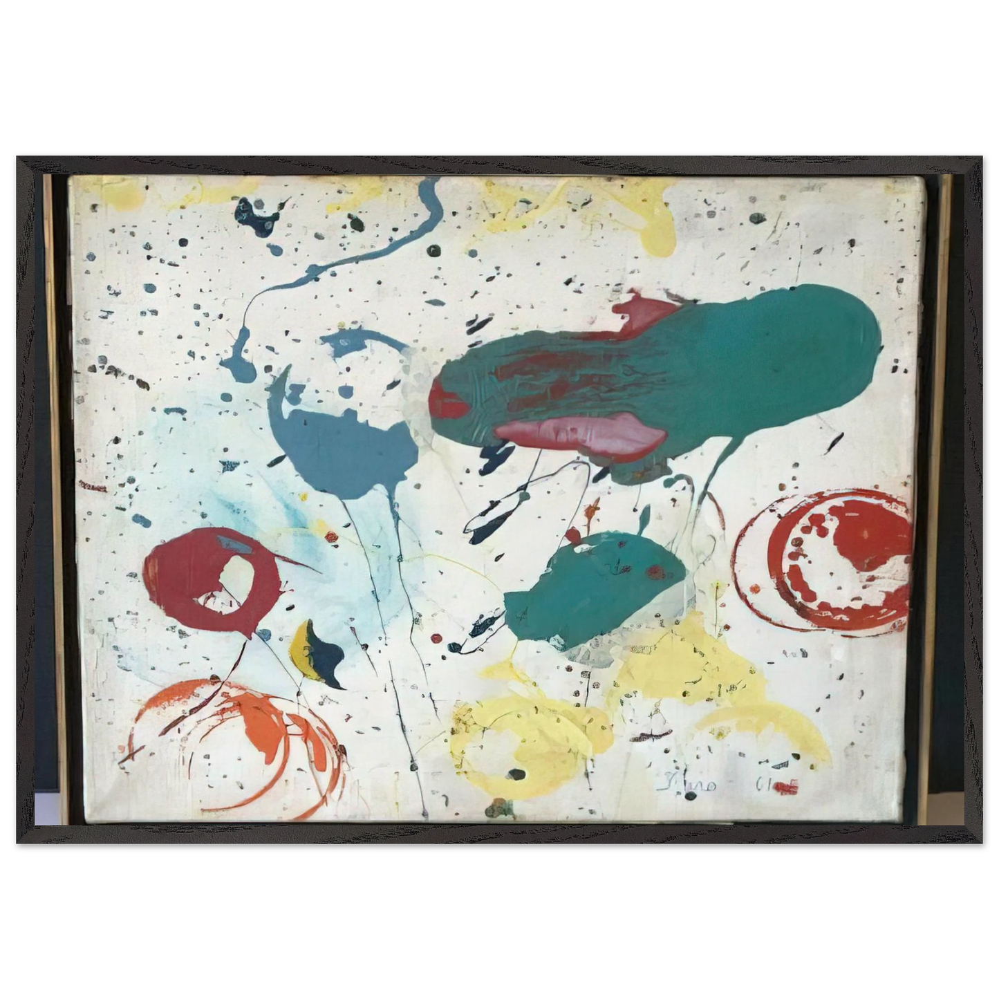 UNTITLED 1961 N2 - Taro Yamamoto 70x100 cm / 28x40 inches Framed Art Print – Black Wooden Frame