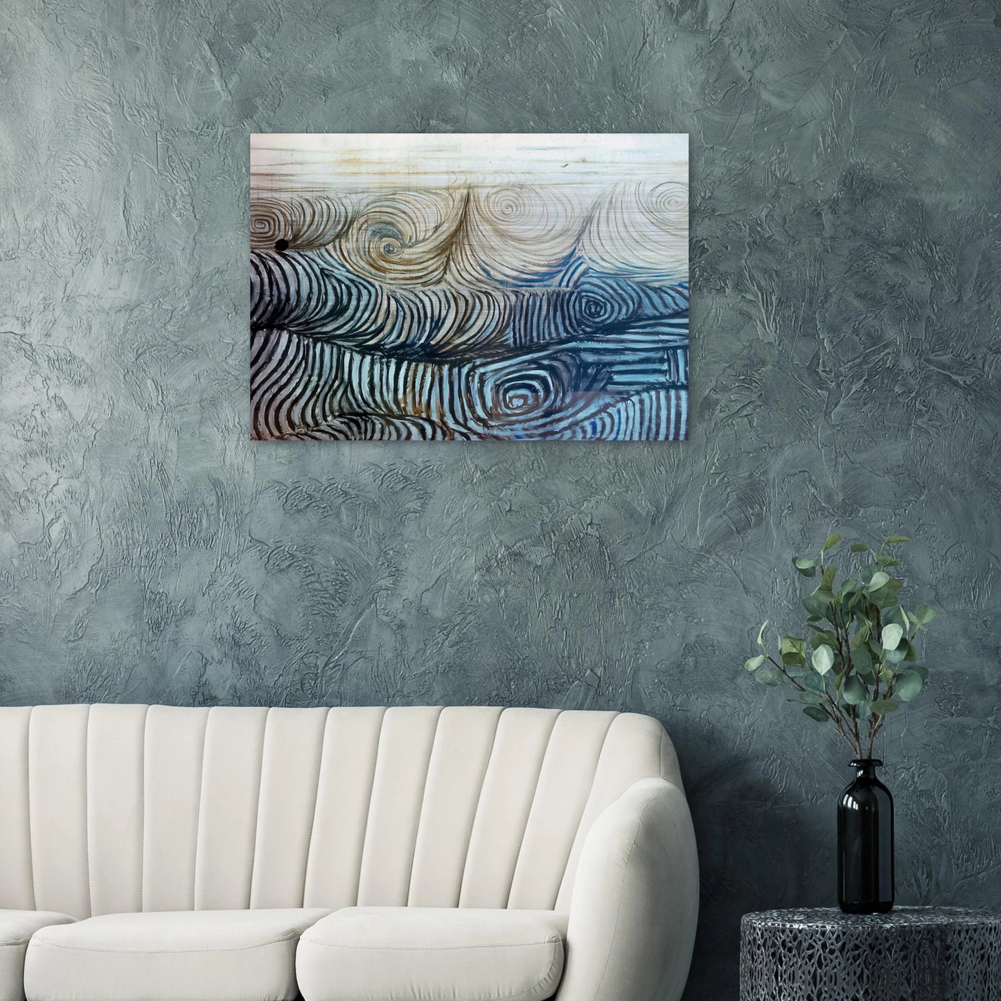 The Wave - 1950 - Victor Pasmore Brushed Aluminum Print - 70x100 cm / 28x40 inches | Victor Pasmore Aluminum Print | Victor Pasmore Prints