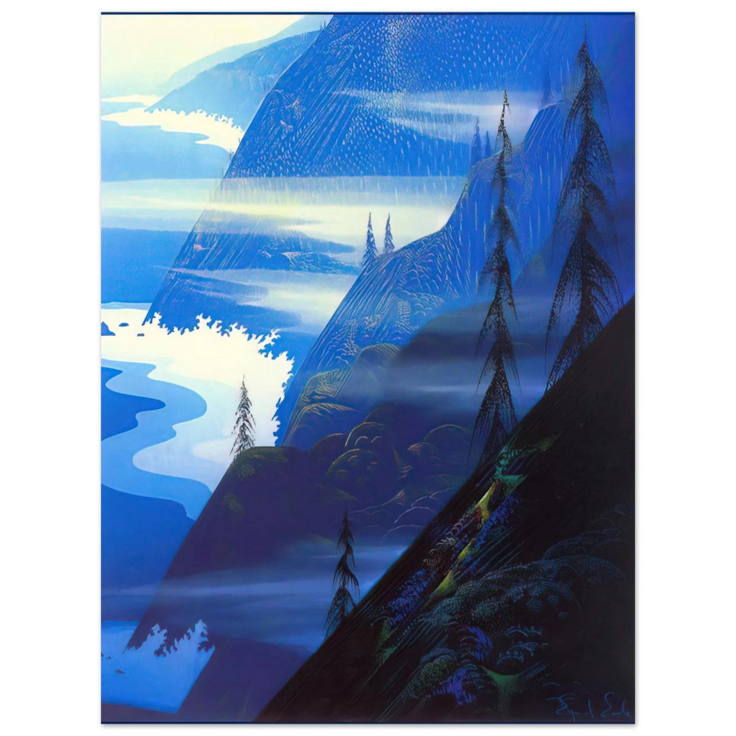 Eyvind Earle - Stardust blue Fine Art Poster - Default Title