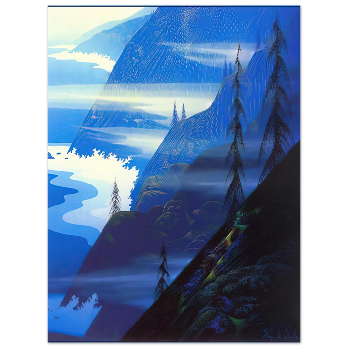 Eyvind Earle - Stardust blue 75x100 cm / 30x40inches Fine Art Poster