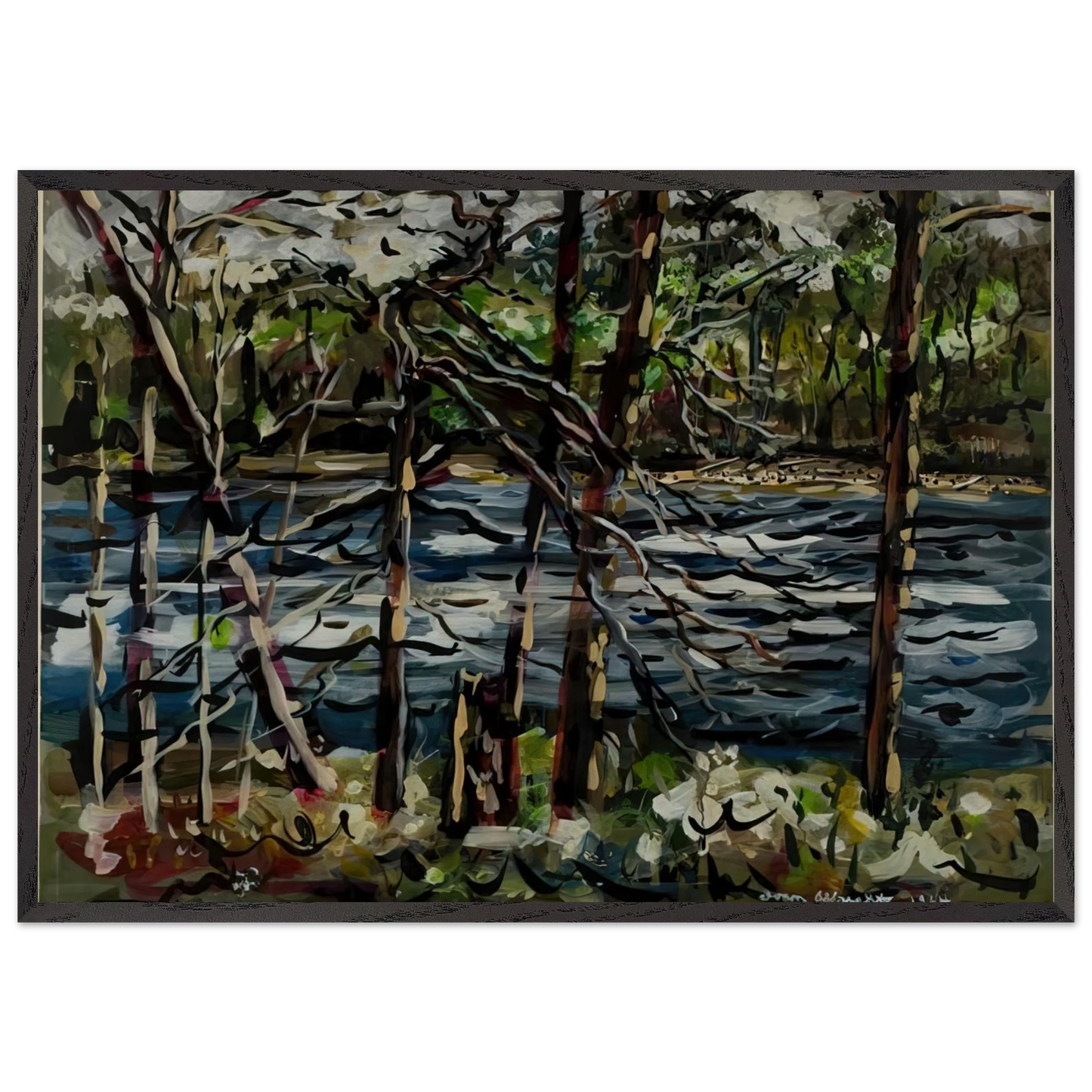 ST MARY S RIVER GEORGIA 1964 - Ivan Albright Framed Art Print – Black Wooden Frame - Default Title - -Framed Art Print