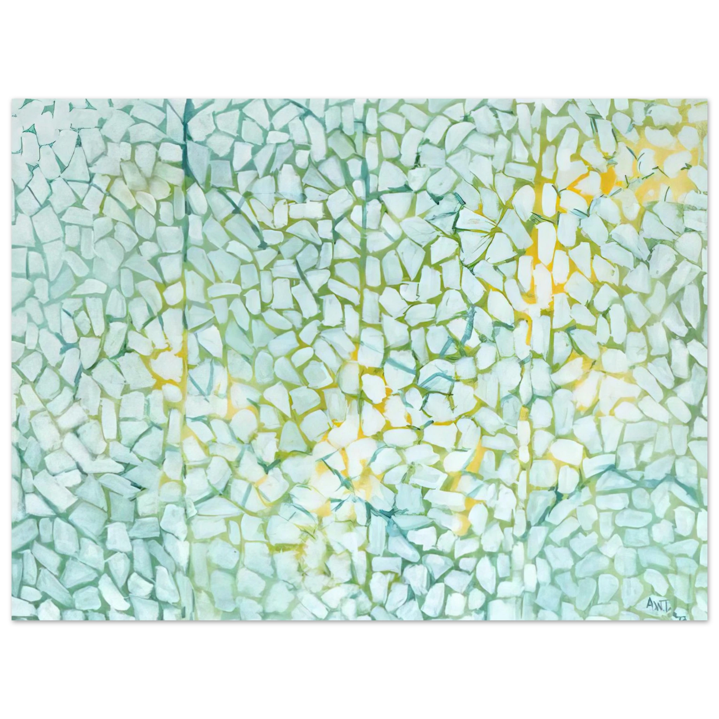 Alma Woodsey Thomas - WHITE DAISIES RHAPSODY 1973 Fine Art Poster - Default Title