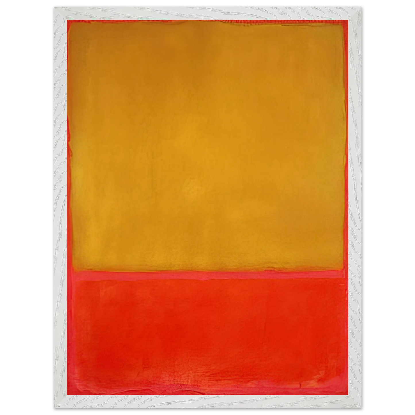 Mark Rothko - Ochre and Red on Red - 1954 Wall Art - 30x40 cm / 12x16 inches - Premium Wooden Framed Poster With Fine Art Paper - White frame