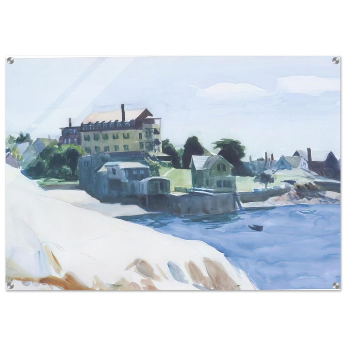 Small Town on Cove - Edward Hopper Acrylic Print - 70x100 cm / 28x40″ inches