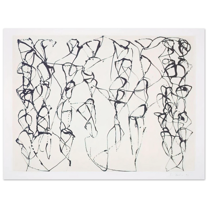 Brice Marden - Cold Mountain Series, Zen Study 6 - 1991 75x100 cm / 30x40inches Fine Art Poster