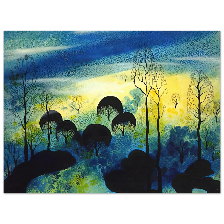 Eyvind Earle - Pastures Through the Fog 75x100 cm / 30x40inches Fine Art Poster