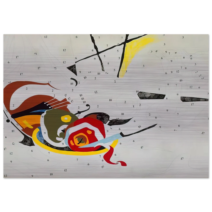 Do It Yourself Violin - Andy Warhol Brushed Aluminum Print - 70x100 cm / 28x40 inches | Andy Warhol Aluminum Print | Andy Warhol Prints