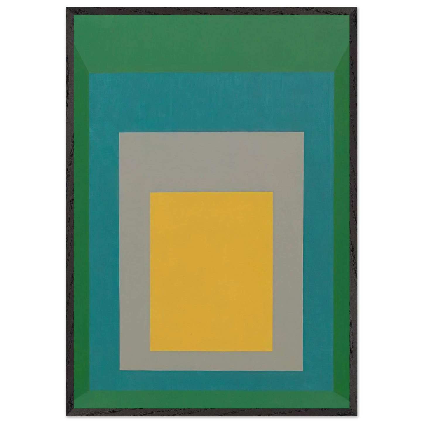 HOMAGE TO THE SQUARE APPARITION 1959 - Josef Albers 70x100 cm / 28x40 inches Framed Art Print – Black Wooden Frame