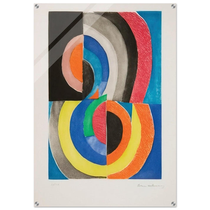 ABSTRACT COMPOSITION WITH SEMICIRCLES - Sonia Delaunay Acrylic Print - 70x100 cm / 28x40″ inches