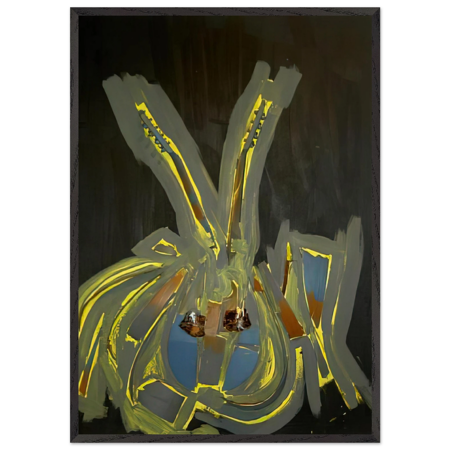 Mandoline - 2004 - Arman 70x100 cm / 28x40 inches Framed Art Print – Black Wooden Frame