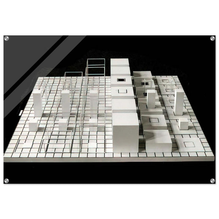 Serial Project #1 ABCD - Sol LeWitt Acrylic Print - 70x100 cm / 28x40″ inches