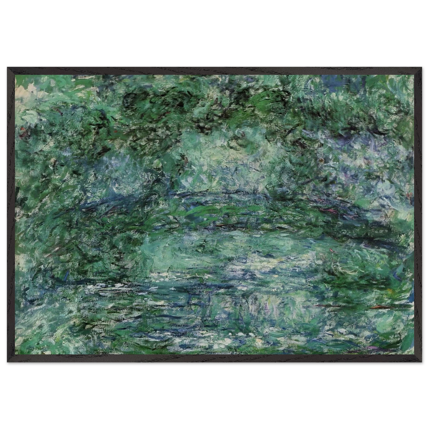 The Japanese Bridge 6 - claude monet Framed Art Print – Black Wooden Frame - Default Title - -Framed Art Print