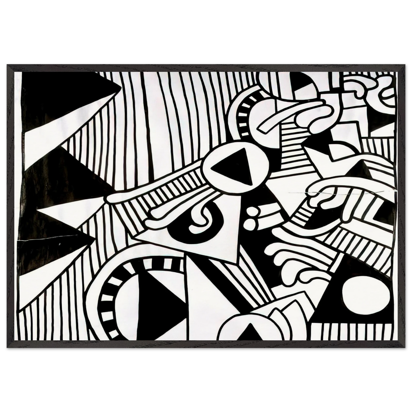 UNTITLED 1978 1 N1 - Keith Haring Framed Art Print – Black Wooden Frame - Default Title - -Framed Art Print
