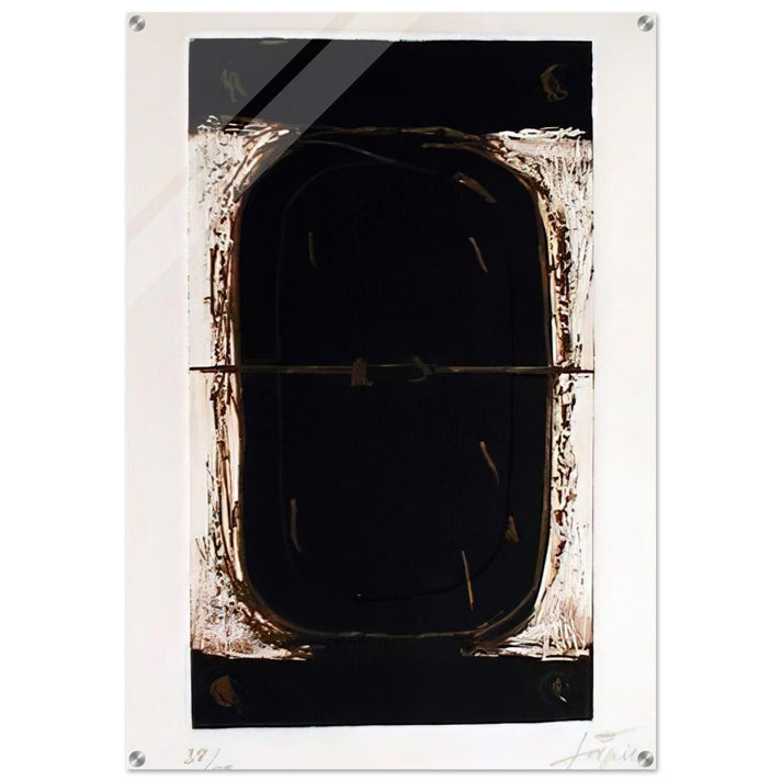 ETCHING IN BROWN AND BURNT SIENNA 1962 - Antoni Tapies Acrylic Print - 70x100 cm / 28x40″ inches