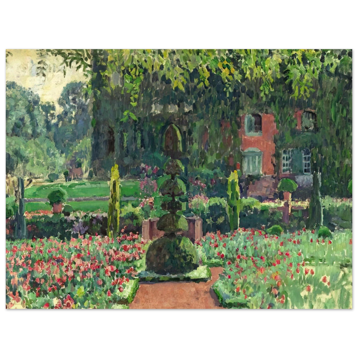 Theo van Rysselberghe - GARDEN IN SUMMER 1924 Fine Art Poster - Default Title