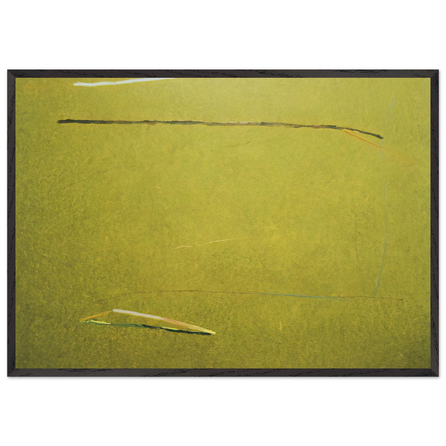 Green Mountain Man - 1975 - Ronnie Landfield 70x100 cm / 28x40 inches Framed Art Print – Black Wooden Frame