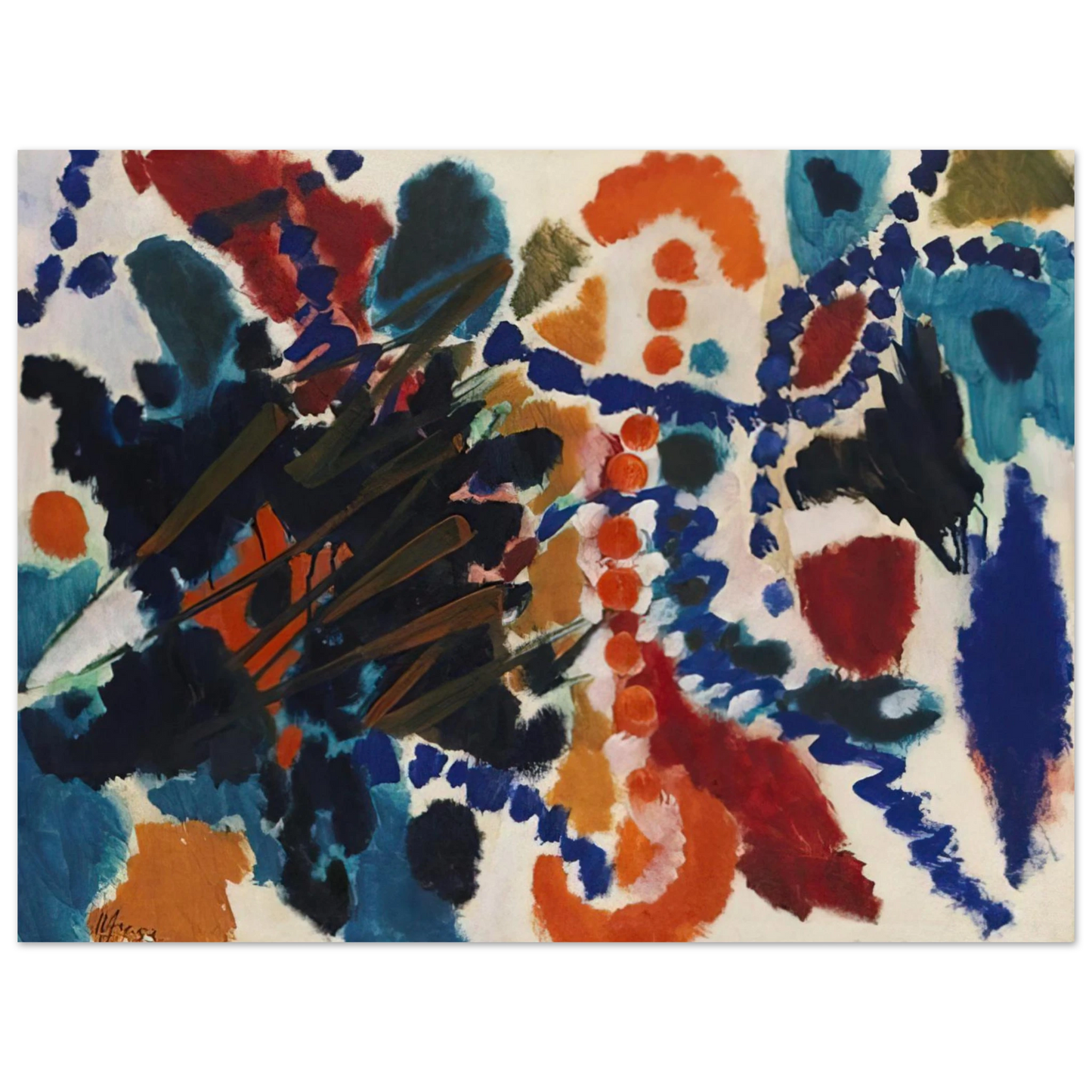 Ernst Wilhelm Nay - Von Goldfarben und Blau - 1953 Fine Art Poster - Default Title