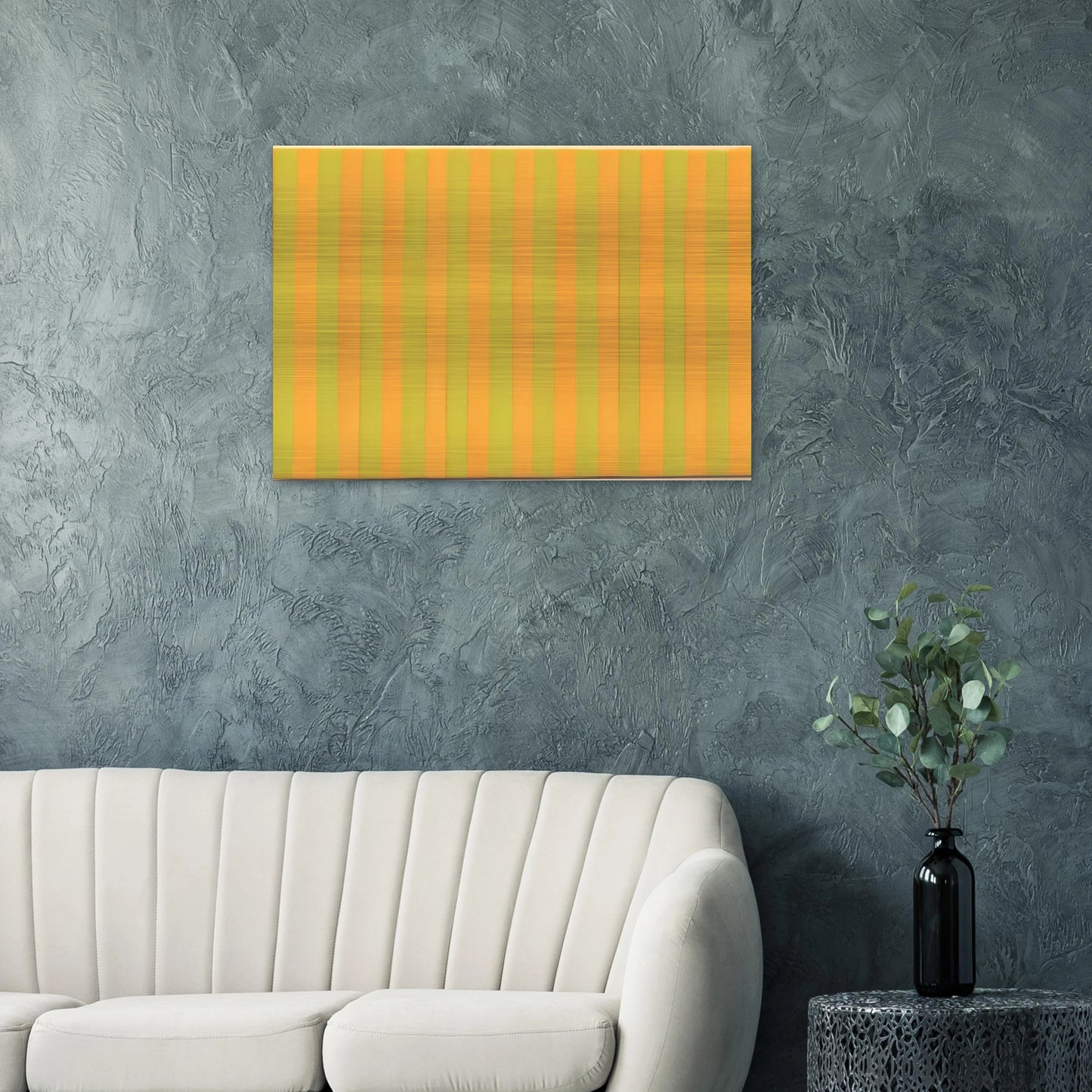 Two Yellows - 1959 - Gene Davis Brushed Aluminum Print - 70x100 cm / 28x40 inches | Gene Davis Aluminum Print | Gene Davis Prints