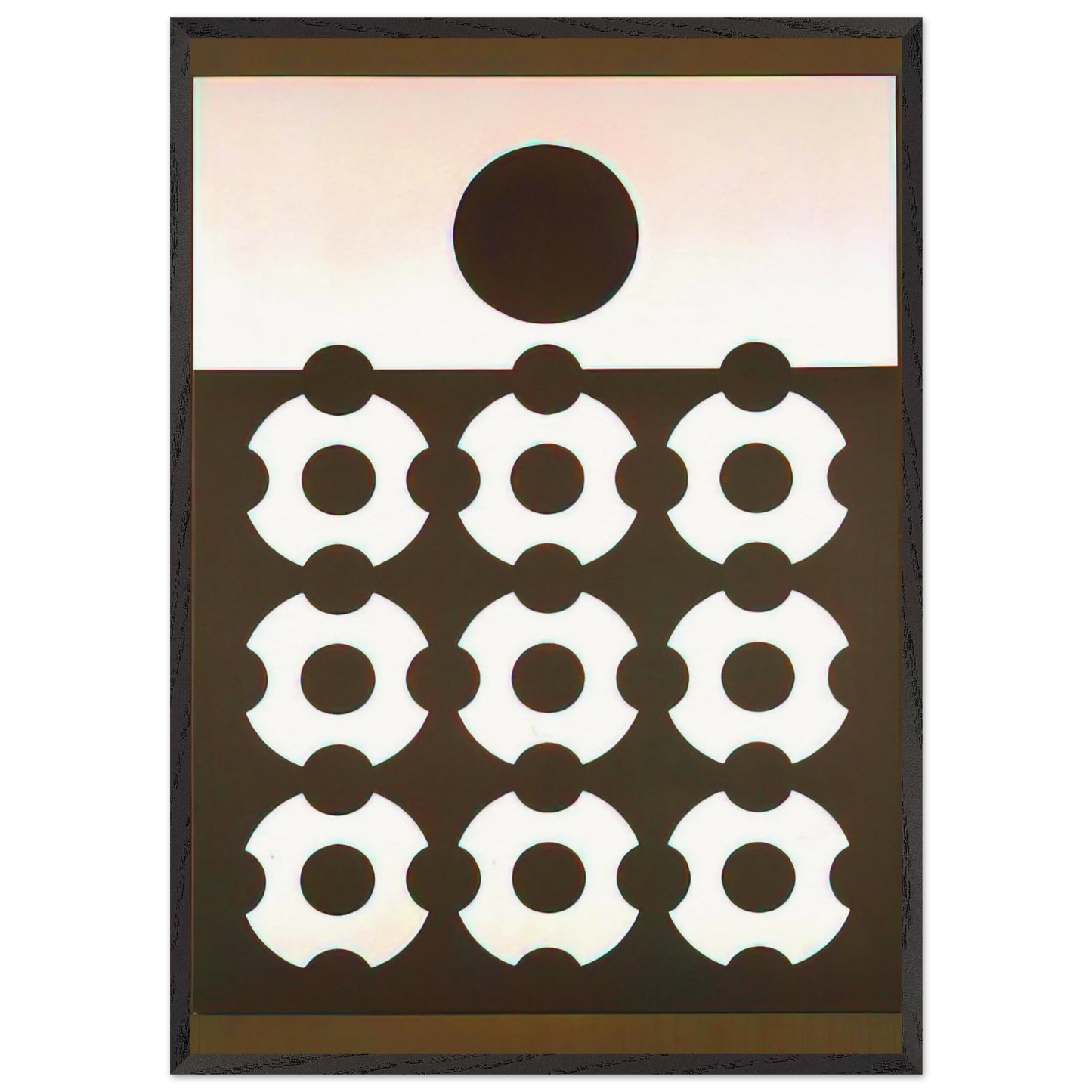 Relief Metal - 1960 - Victor Vasarely Framed Art Print – Black Wooden Frame - Default Title - -Framed Art Print
