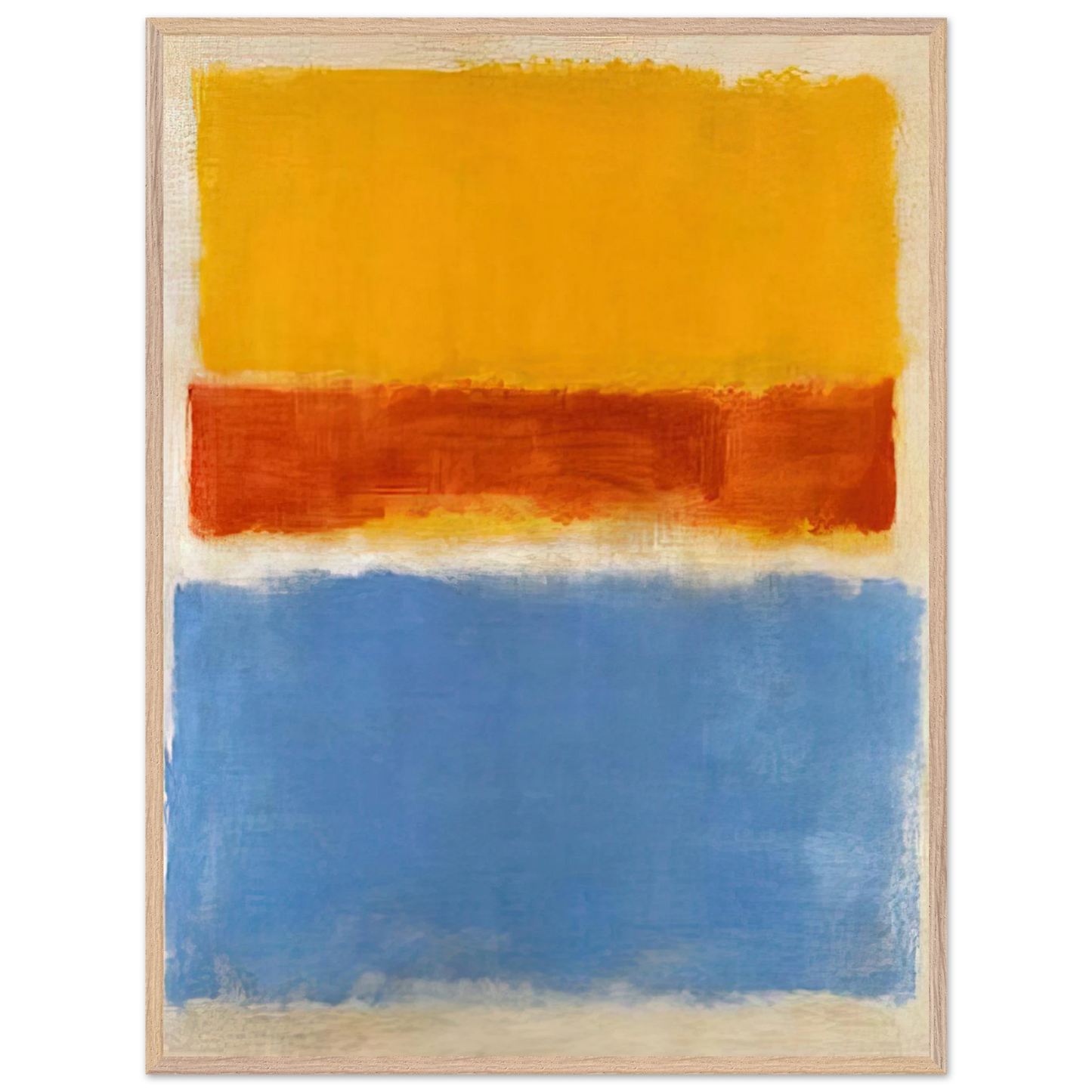 Mark Rothko - Untitled Yellow, Red and Blue - 1953 Wall Art - 30x40 cm / 12x16 inches - Premium Wooden Framed Poster With Fine Art Paper-canvas - Black frame
