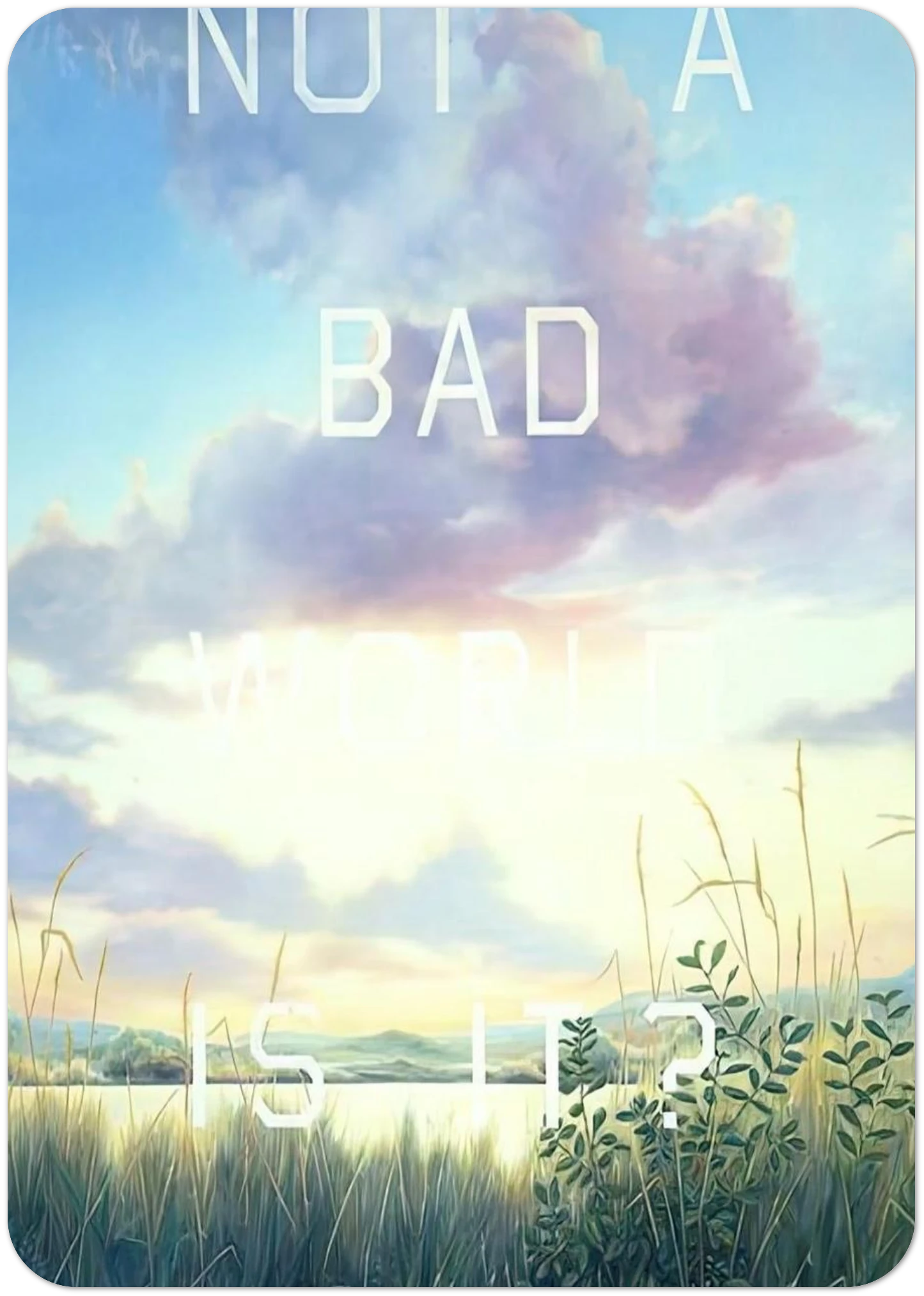 NOT A BAD WORLD IS IT 1984 By Edward Ruscha Pack of 10 Post Cards | Edward Ruscha Post Cards | A6 (10.5 x 14.8 cm) - 4.1 x 5.8 inches