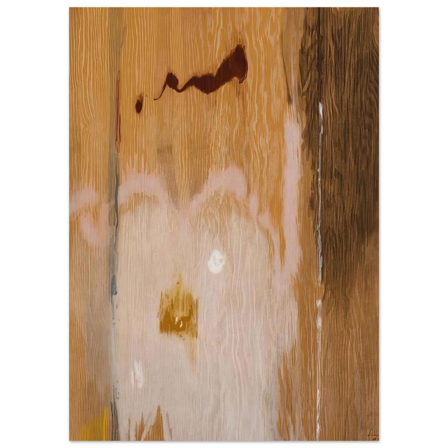Helen Frankenthaler - Tales of Genji VI - 1998 Wall art - 20x25 cm / 8x10 inches - Premium Wooden Framed Poster With Fine Art Paper - White frame