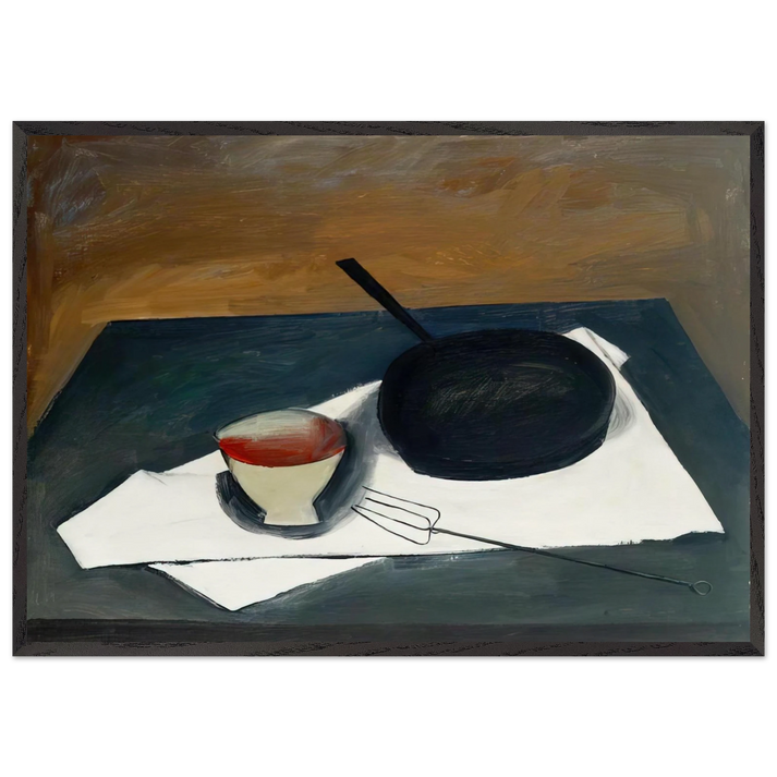 The Frying Pan - 1946 - William Scott 70x100 cm / 28x40 inches Framed Art Print – Black Wooden Frame