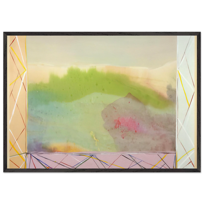 A Vision - 1988 - Ronnie Landfield 70x100 cm / 28x40 inches Framed Art Print – Black Wooden Frame