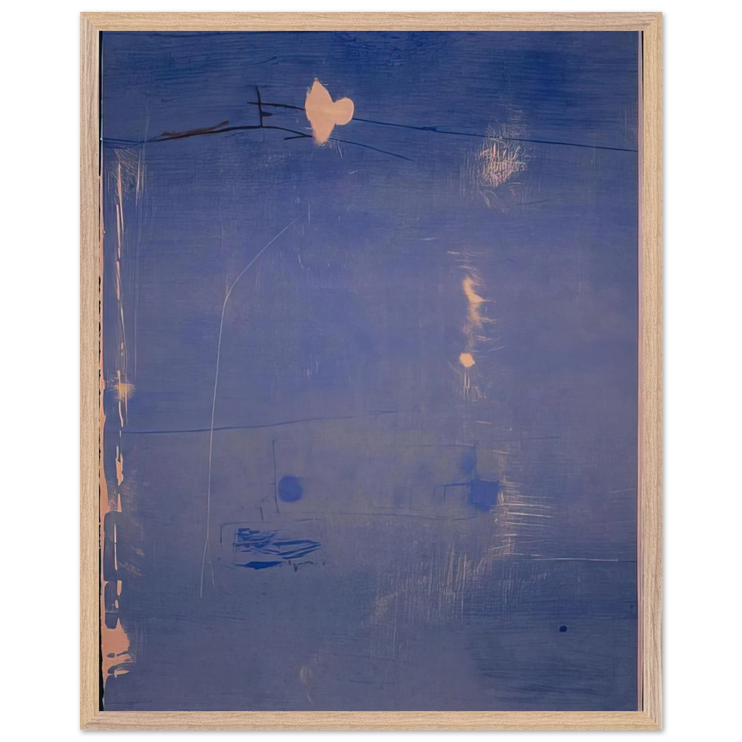 Helen Frankenthaler - Cameo - 1980 Wall art - 13x18 cm / 5x7 inches - Premium Wooden Framed Poster With Fine Art Paper - Black frame