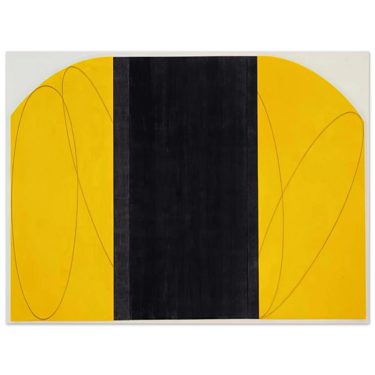 Robert Mangold - ELLOW BLACK ZONE PAINTING IV 1996 Fine Art Poster - Default Title