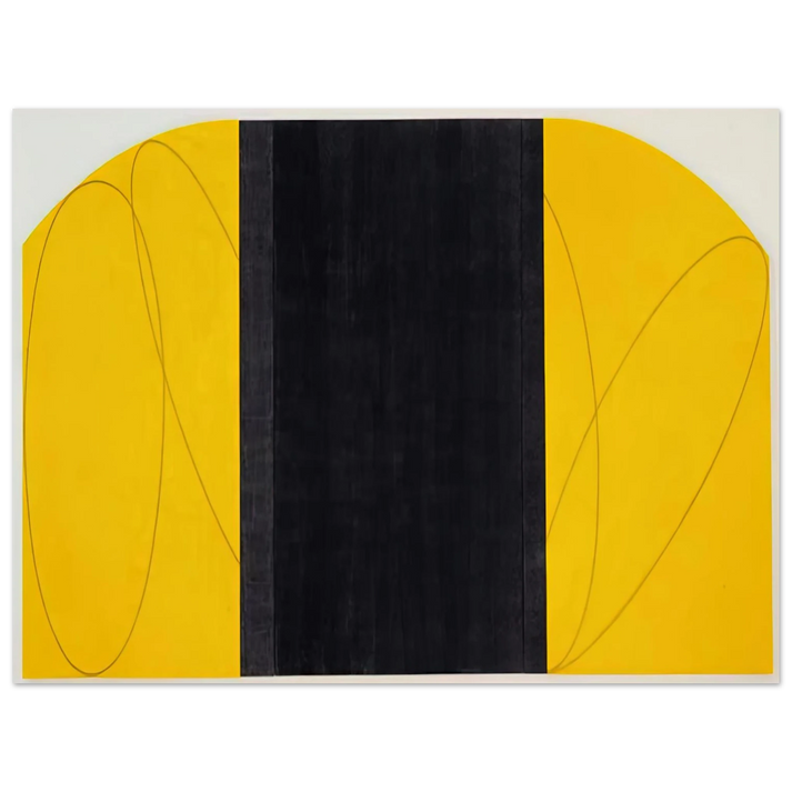 Robert Mangold - ELLOW BLACK ZONE PAINTING IV 1996 75x100 cm / 30x40inches Fine Art Poster