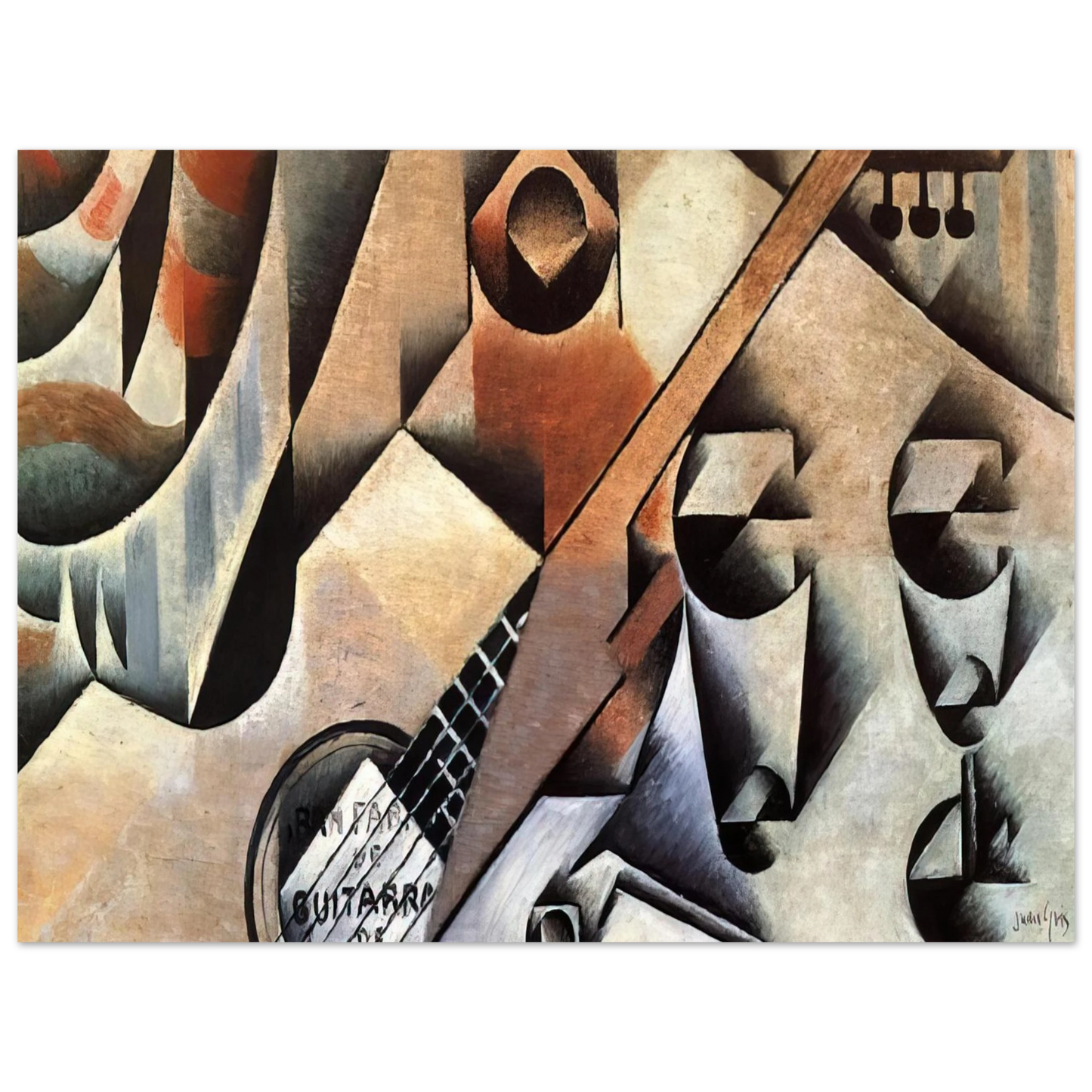 Juan Gris - GUITAR AND GLASSES BANJO AND GLASSES 1912 Fine Art Poster - Default Title
