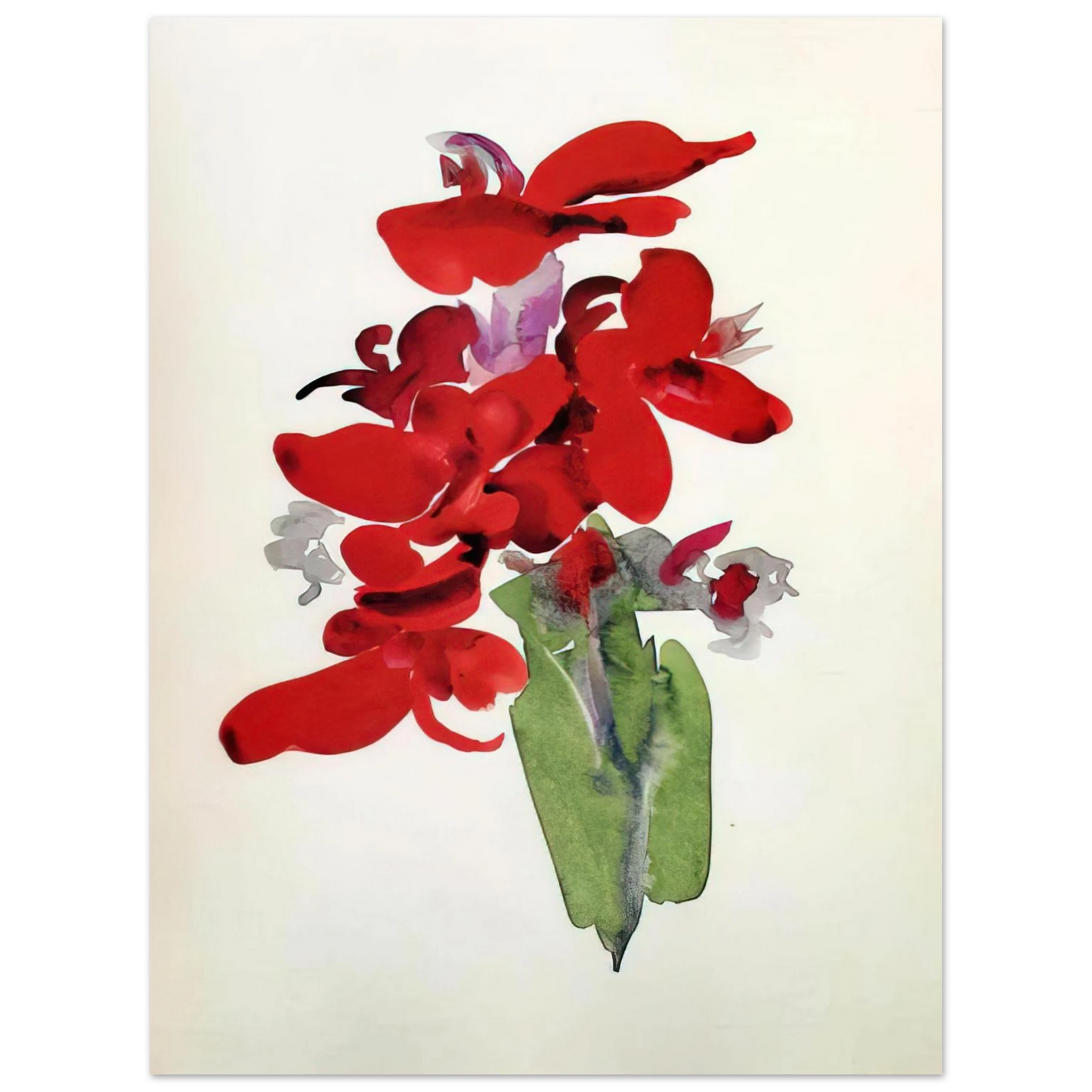Georgia O'Keeffe - Red Canna Fine Art Poster - 13x18 cm / 5x7 inches