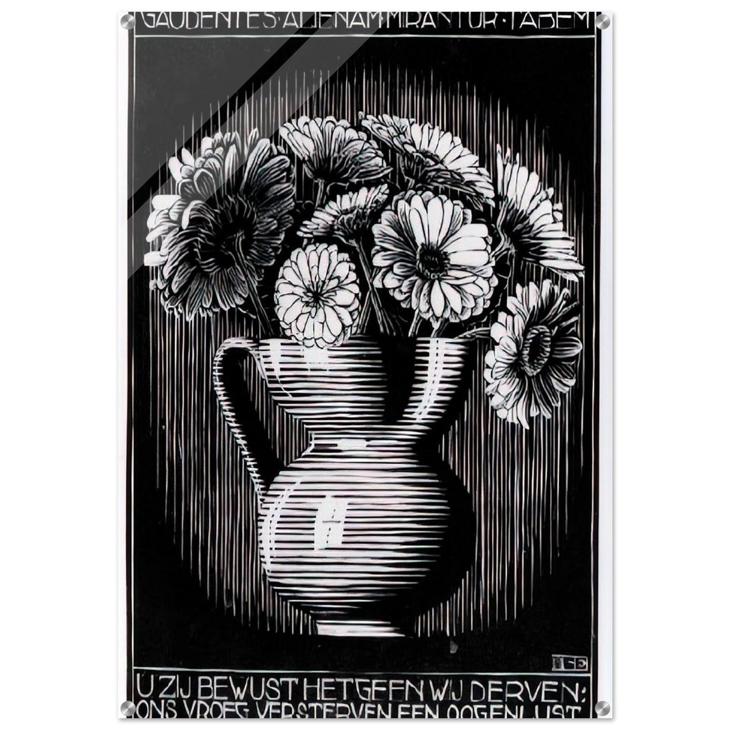 EMBLEMATA VASE - MC Escher Acrylic Print - 70x100 cm / 28x40″ inches | Maurits Cornelis Escher Prints