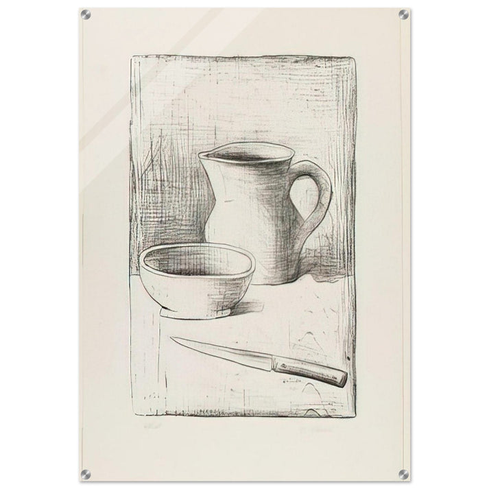 STILL LIFE 1944 - Carlo Carra Acrylic Print - 70x100 cm / 28x40″ inches