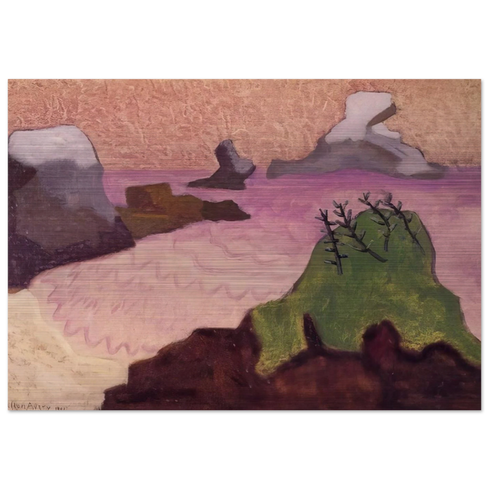 Oregon Coast - 1947 - Milton Avery Brushed Aluminum Print - 70x100 cm / 28x40 inches | Milton Avery Aluminum Print | Milton Avery Prints