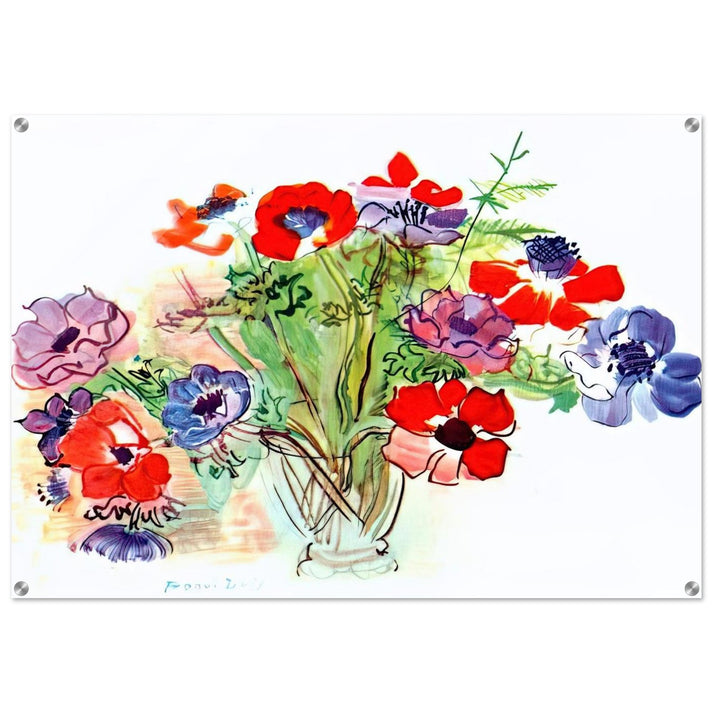 BOUQUET OF FLOWERS 1937 - Raoul Dufy Acrylic Print - 70x100 cm / 28x40″ inches