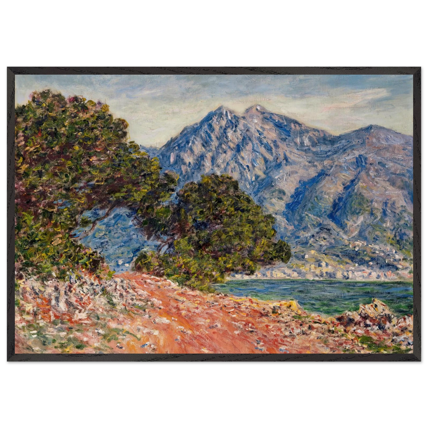 Cap Martin 2 - claude monet Framed Art Print – Black Wooden Frame - Default Title - -Framed Art Print