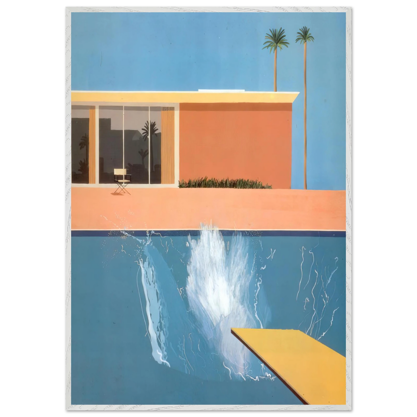 David Hockney - David Hockney Wall art - 70x100 cm / 28x40 Inches - Premium Wooden Framed Poster With Fine Art Paper - Wood frame