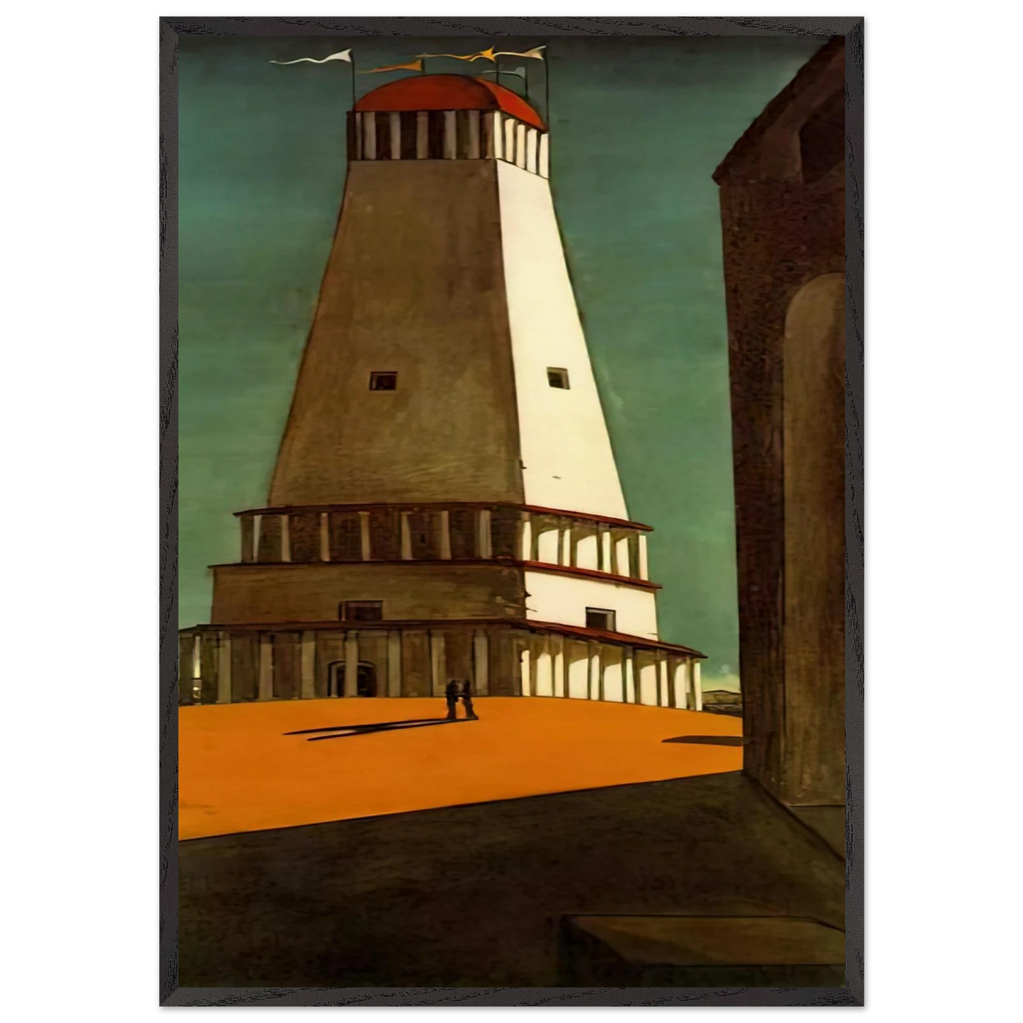 THE NOSTALGIA OF THE INFINITE 1913 - Giorgio de Chirico Framed Art Print – Black Wooden Frame - Default Title - -Framed Art Print