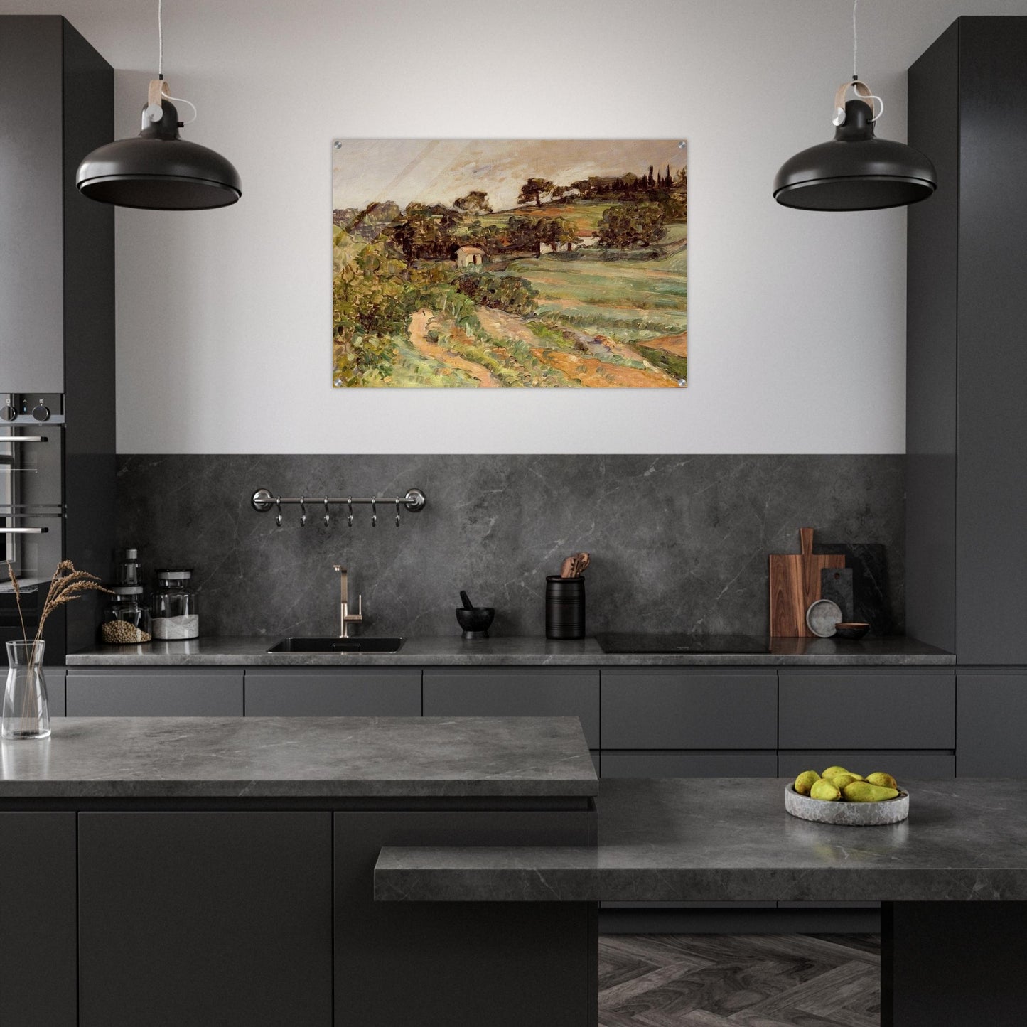 Landscape in Provence - Paul Cézanne Acrylic Print - 70x100 cm / 28x40″ inches | Paul Cézanne Wall Art | Paul Cézanne Prints