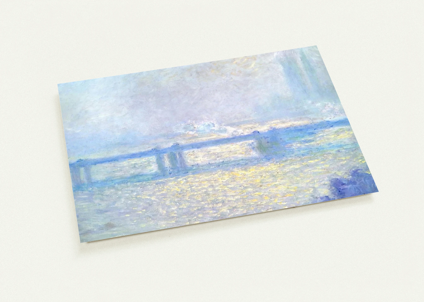 Charing Cross Bridge, Overcast Weather By claude monet Pack of 10 Post Cards | claude monet Post Cards | A6 (10.5 x 14.8 cm) - 4.1 x 5.8 inches