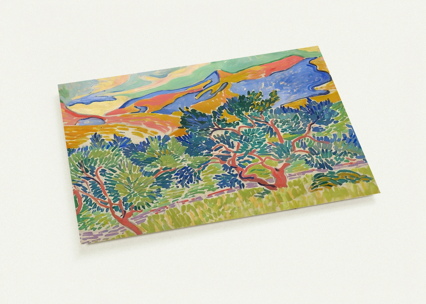 MOUNTAINS AT COLLIOURE 1905 By Andre Derain Pack of 10 Post Cards | Andre Derain Post Cards | A6 (10.5 x 14.8 cm) - 4.1 x 5.8 inches