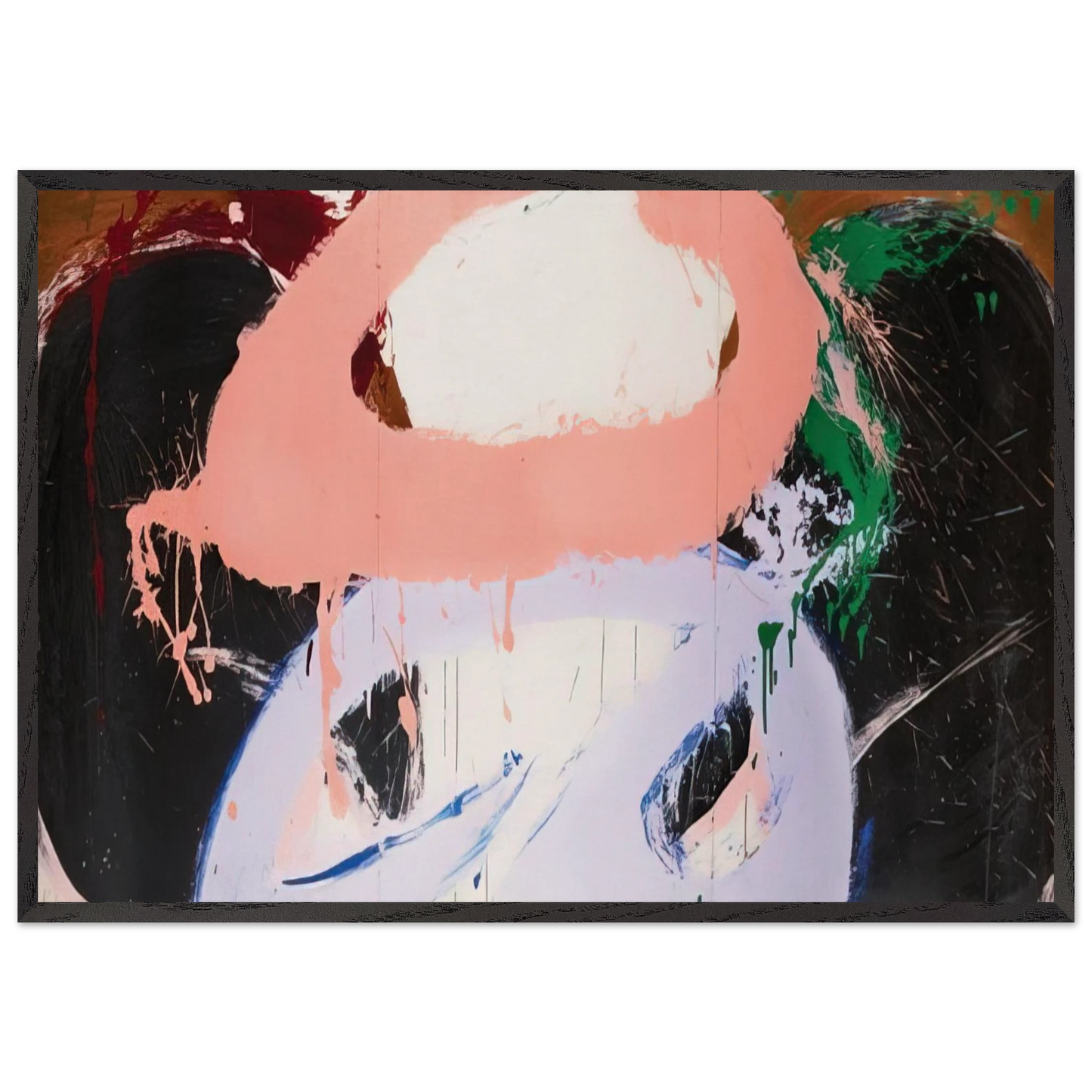 Dhatri II - 1971 - Norman Bluhm 70x100 cm / 28x40 inches Framed Art Print – Black Wooden Frame