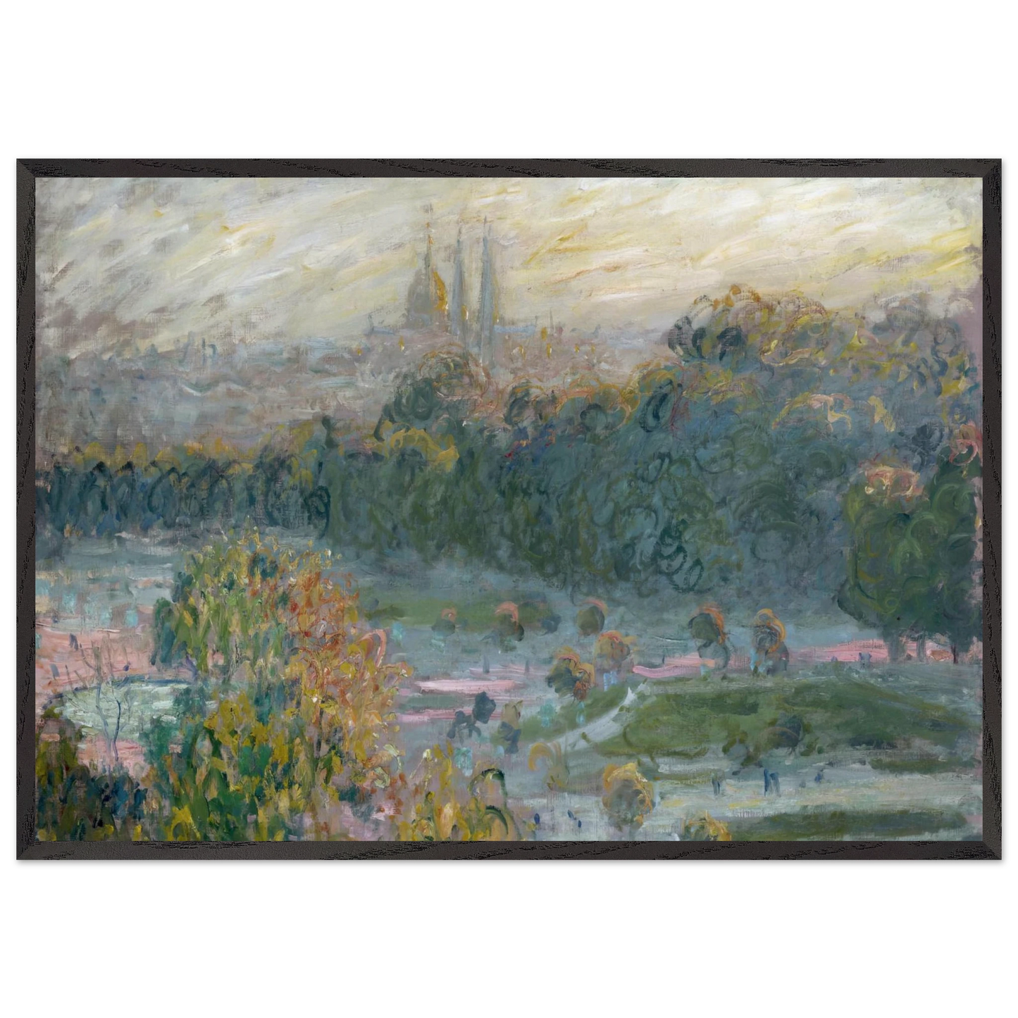 The Tuileries Study - claude monet Framed Art Print – Black Wooden Frame - Default Title - -Framed Art Print