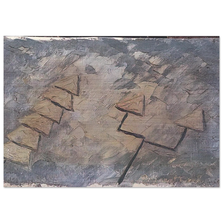 Untitled, No. 21 - 1947 - Forrest Bess Brushed Aluminum Print - 70x100 cm / 28x40 inches | Forrest Bess Aluminum Print | Forrest Bess Prints