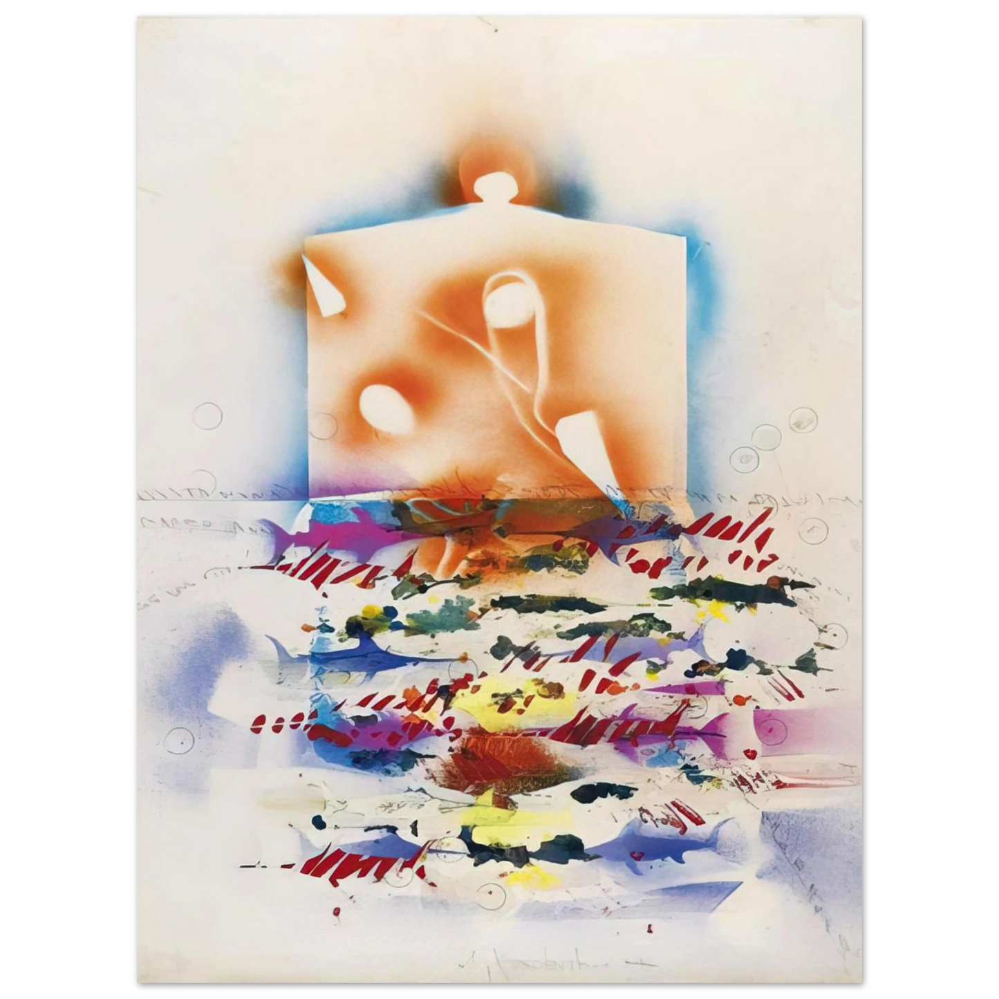 Alighiero Boetti - PESCI SPADA 1988 Fine Art Poster - Default Title